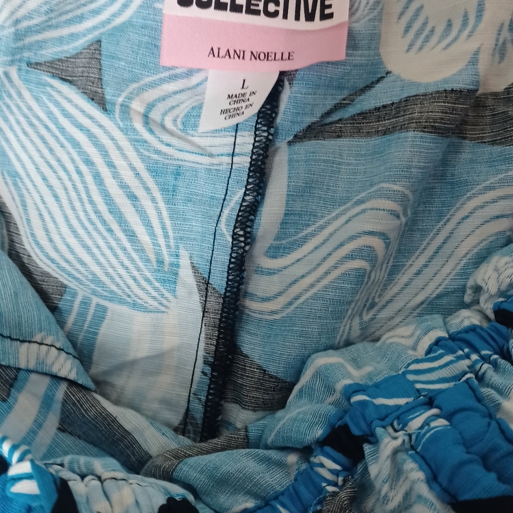 FUTURE COLLECTIVE WOMENS' midi Floral Dress Tie Back Size L - Picture 5 of 5